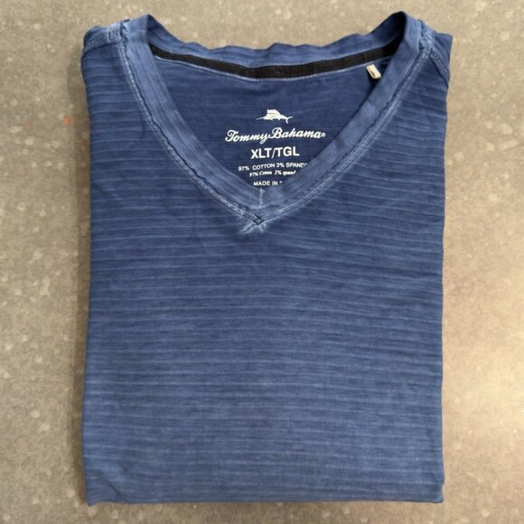 Tommy Bahama Long-Sleeve Crewneck Tee – Blue– Size XLT - Picture 2 of 14